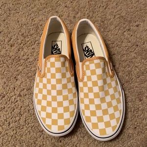 Vans checkered slip ons